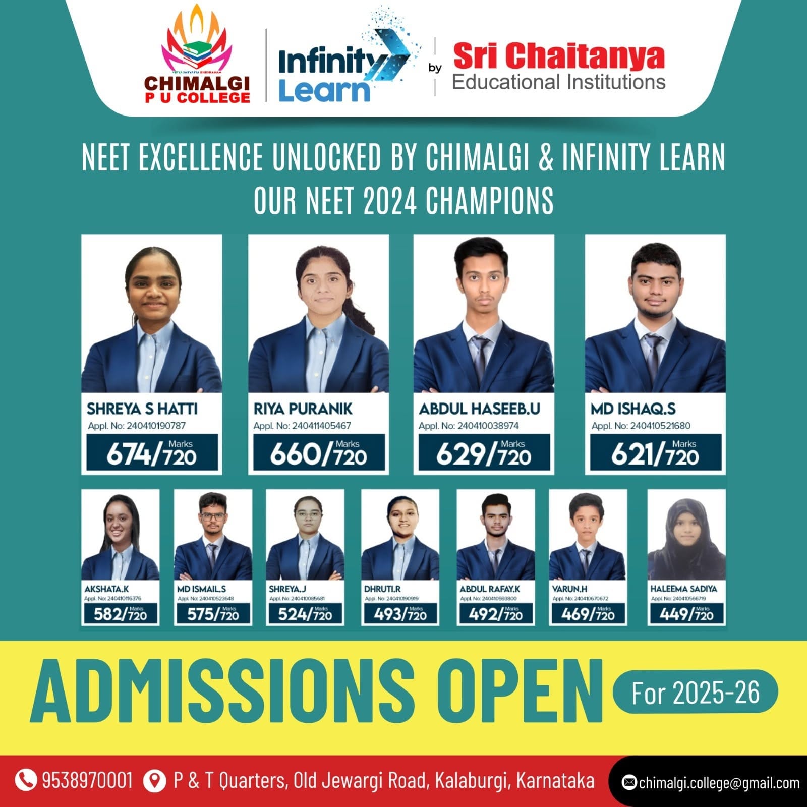 Chimalgi PU College NEET 2024 Champions